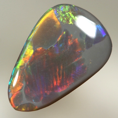 SOLID SEMI BLACK OPAL Burning bright red and neon orange 
